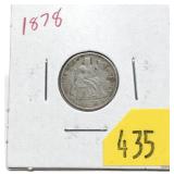 1878 Seated Liberty dime