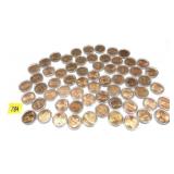Lot of Unc. Lincoln Memorial cents, 63 pcs.