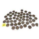 Lot of 1930-S Lincoln cents, 50 pcs.
