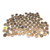 Lot of Unc. wheat cents, 103 pcs.