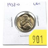 1938-D Jefferson nickel, BU