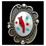 Sterling silver Southwestern design inlaid mother