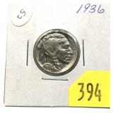 1936 Buffalo nickel