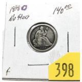 1838-No Starts Seated Liberty dime