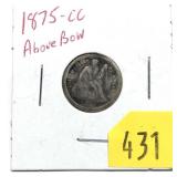 1875-CC Seated Liberty dime