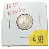 1875-S Seated Liberty dime