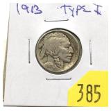 1913 Type I Buffalo nickel