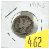 1919-S Mercury dime