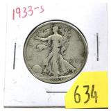 1933-S Walking Liberty half dollar