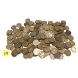Lot of wheat cents, 187 pcs.