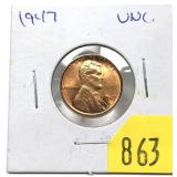 1947 Lincoln cent, Unc.