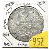 1892 Peru 1 sol