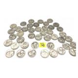 x43- Quarters, 90% silver - x43 quarters -Sold by