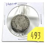 1901-O Barber quarter