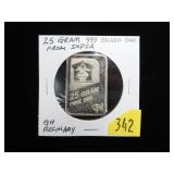 .999 Silver Bar -25 grams -GH Refinary
