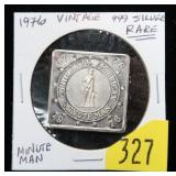 1976 .999 Silver Vintage Minute Man, 1/4 oz.