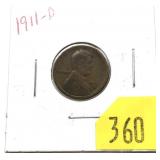 1911-D Lincoln cent