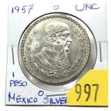 1957 Mexico 1 peso