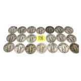 x20- Standing Liberty quarters, mixed dates -x20