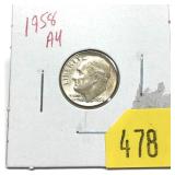 1958 Roosevelt dime