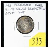 1985 .999 Silver Engelhard 1/10 oz. Prospector bar