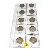 x10- Dollar coins, mixed dates -x10 dollars, Sold