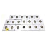 x20- Liberty nickels, mixed dates, -x20 nickels,