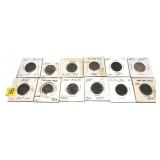 x12- 2-cent pieces, mixed dates, -x12 pieces,