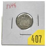 1848 Seated Liberty dime
