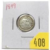1849 Seated Liberty dime