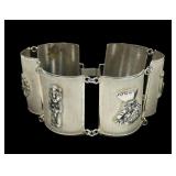 .900 silver 7" Ecuadorian bracelet with each link