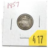 1857 Seated Liberty dime
