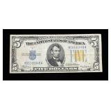 $5 silver certificate series of 1934A, North