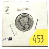 1916 Mercury dime