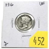 1916 Mercury dime