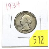 1934 Washington quarter