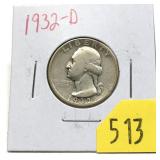 1932-D Washington quarter