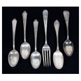 x6- Sterling Flatware Pieces: -x6 pcs. -Sold by