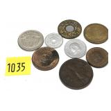 Lot, tokens, 8 pcs.