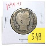 1894-O Barber half dollar