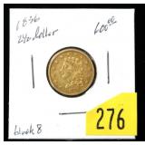 1836 $2.50 Gold Liberty Quarter Eagle, VF