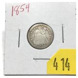 1854 Seated Liberty dime