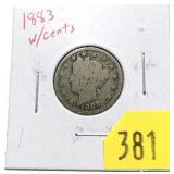 1883 w/cents Liberty Head nickel