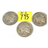 x2- Buffalo nickels, mixed dates, -x2 nickels,