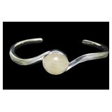 Sterling silver bezel set salt and pepper stone