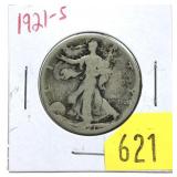 1921-S Walking Liberty half dollar
