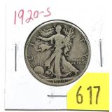 1920-S Walking Liberty half dollar