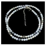 Sajen sterling silver, purple agate and freshwater