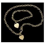 Sterling silver gold wash 18" toggle clasp