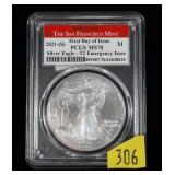 2021-S $1  American Silver Eagle PCGS slab